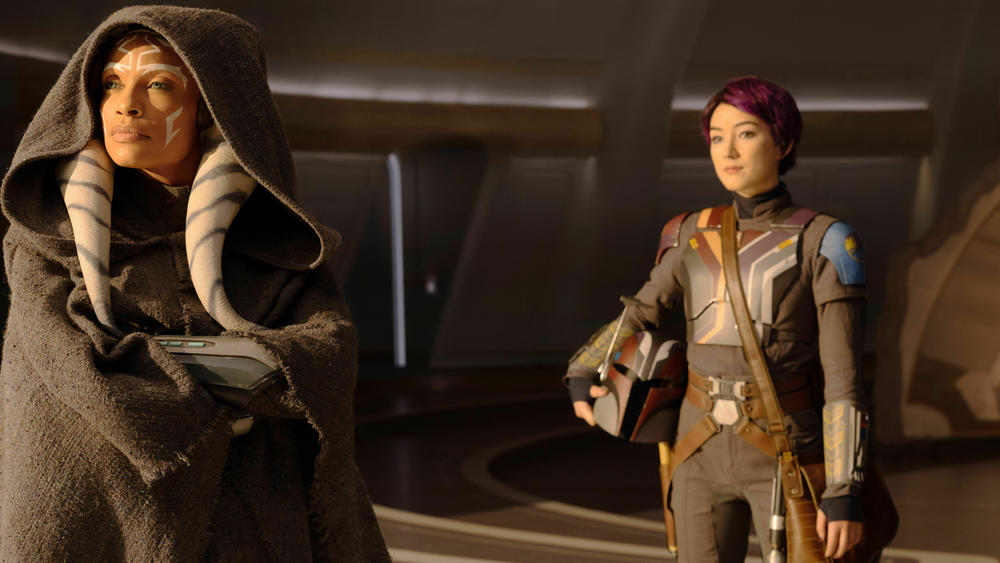Rosario Dawson as Ahsoka Tano and Natasha Liu Bordizzo as Sabine Wren.