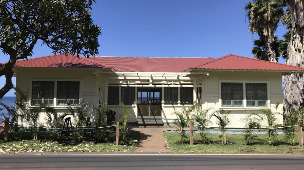 The house at 271 Front St. in Lahaina survived a wildfire because of its metal roof, a lack of vegetation along its dripline, 