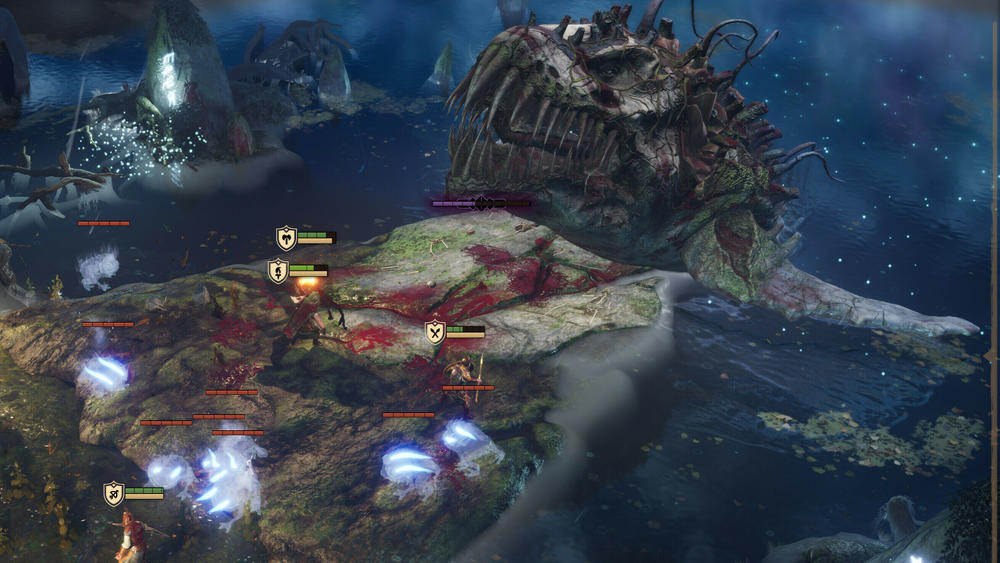 Lead a village through a nightmarish swampland in Gord.
