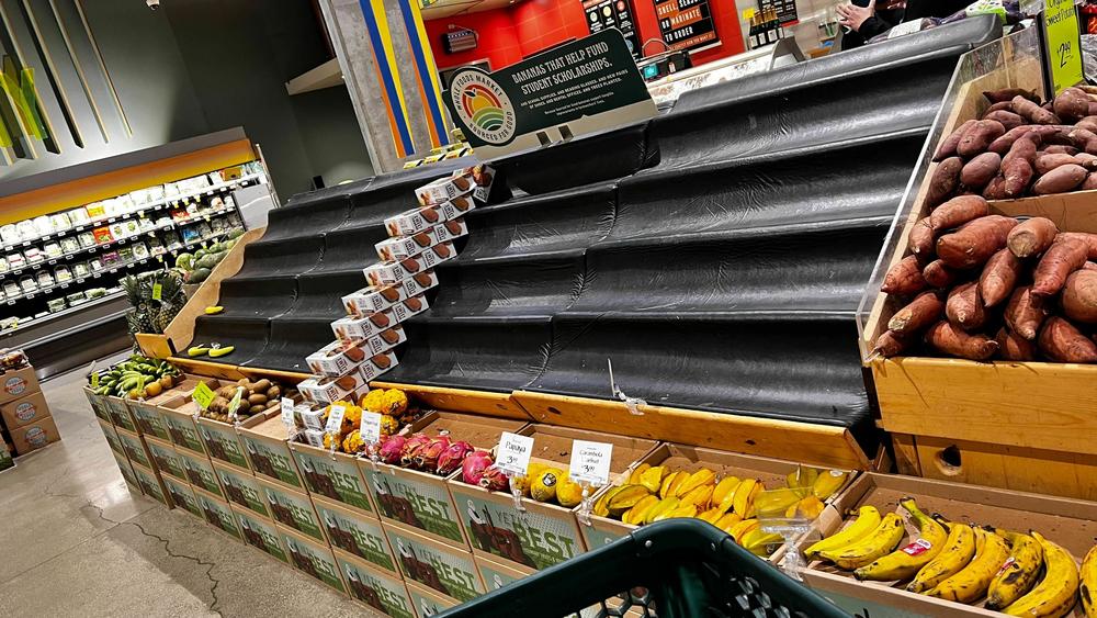 A Martínez's visit to a Los Angeles grocery store before Tropical Storm Hilary reminded him of the early days of the pandemic.