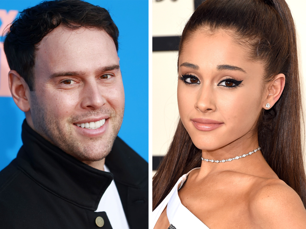 Demi Lovato, Scooter Braun and Ariana Grande.