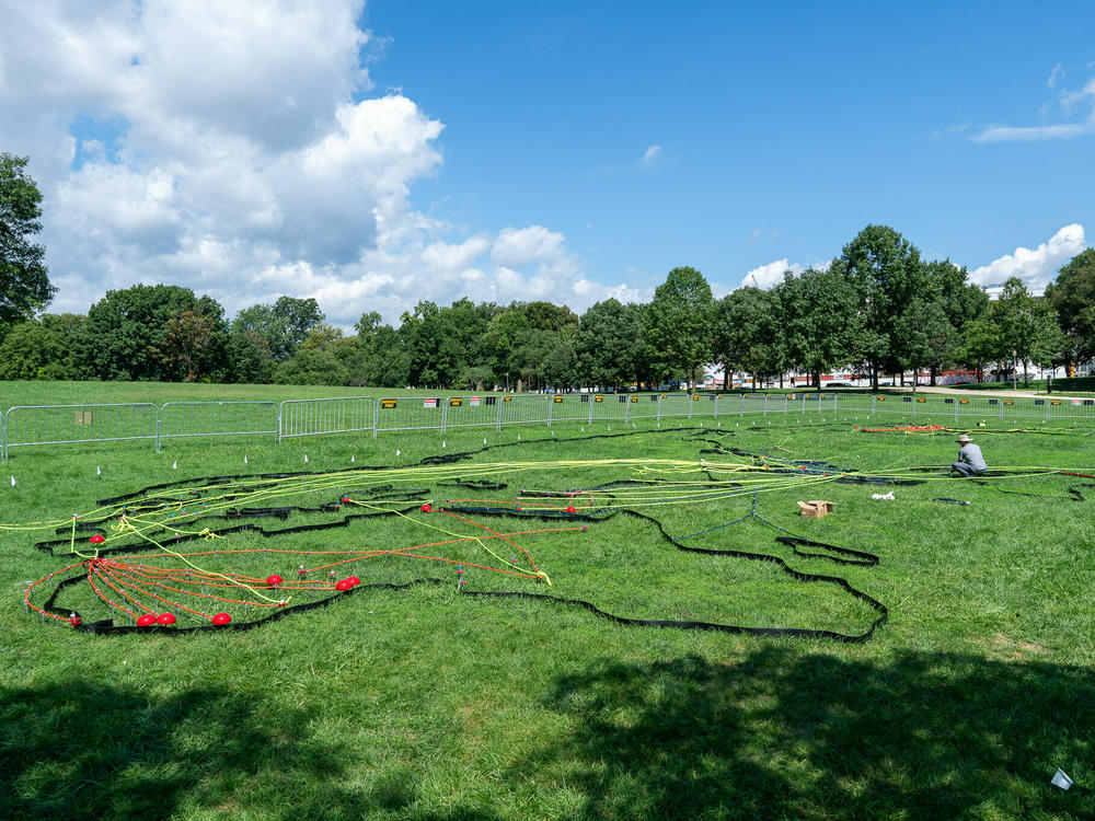 Artist Tiffany Chung's <em>For the Living</em> lies close to the Vietnam Veterans Memorial on the National Mall.