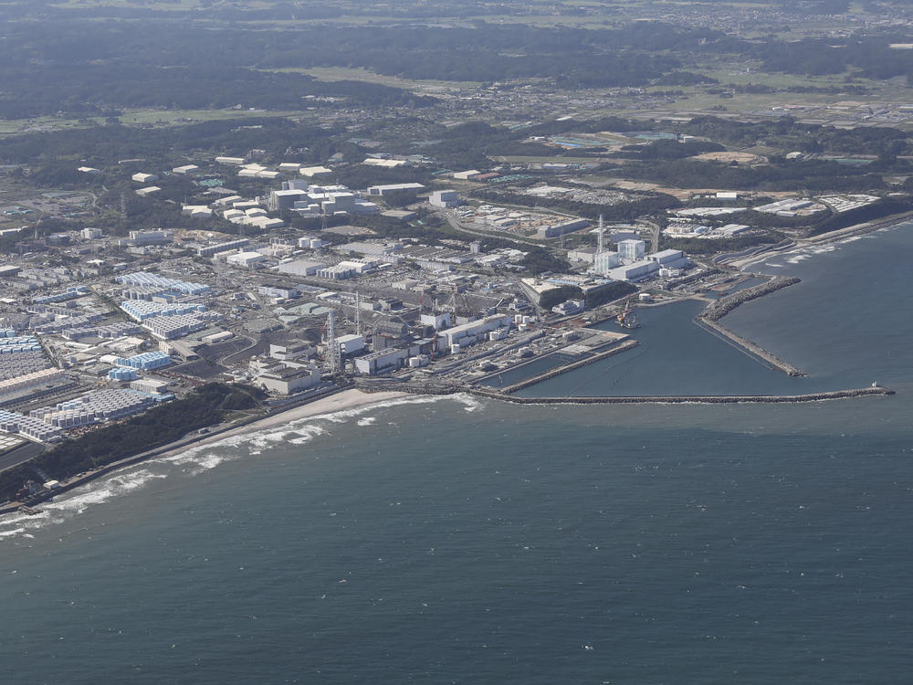 This aerial picture shows tanks used for storing treated water at the crippled Fukushima nuclear power plant. Japan began releasing wastewater from the plant into the Pacific Ocean on Thursday despite angry opposition from China and local fishermen.
