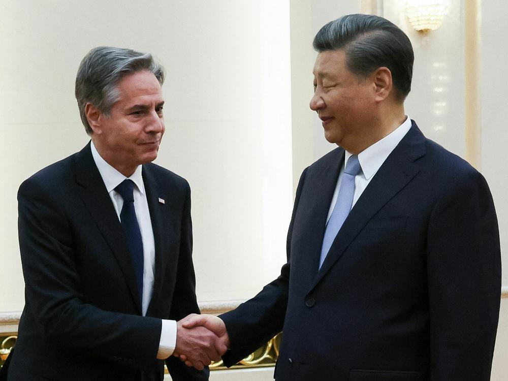 Secretary of State Antony Blinken shakes hands with China's President Xi Jinping at the Great Hall of the People in Beijing on June 19, 2023. Visits by U.S. government officials like China showcase how both countries still need each other despite the worsening trade ties.