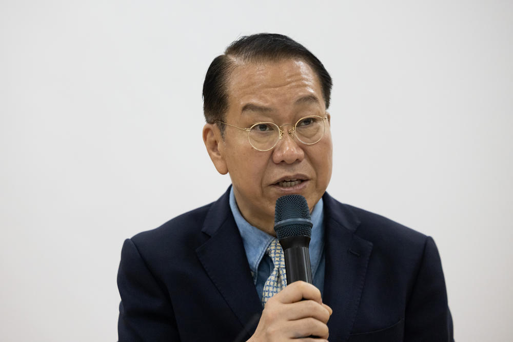 Kwon Young-se, then South Korea's unification minister, speaks during a press conference at Anseong Hanawon Settlement Support Center for North Korean Refugees, July 10.