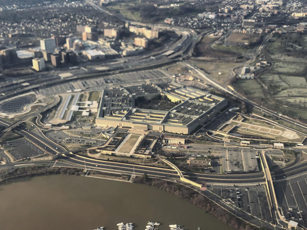 The Pentagon is seen in this aerial view in Washington, Jan. 26, 2020.