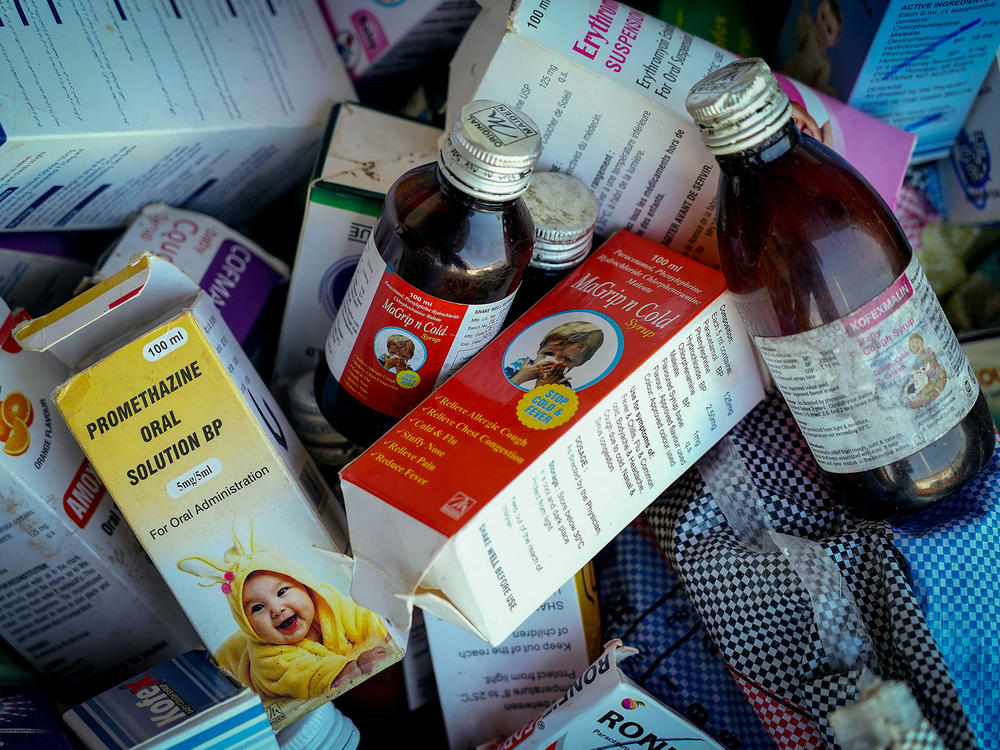 These cough syrups were collected in Banjul, the capital of Ghana, on October 6, 2022.