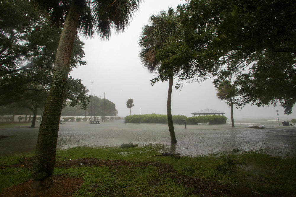 Floodwaters from Hurricane Idalia in Gulfport, Florida.