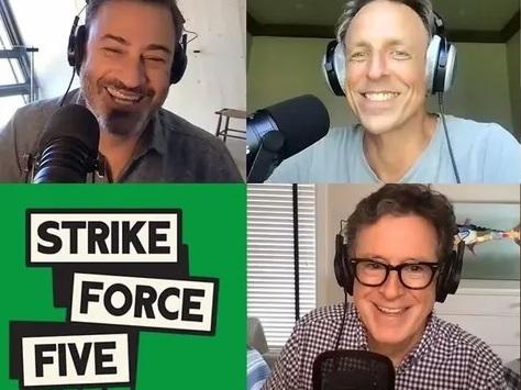The late night heavyweights are putting their power into a new podcast, sharing this image on the Instagram page for the show.
