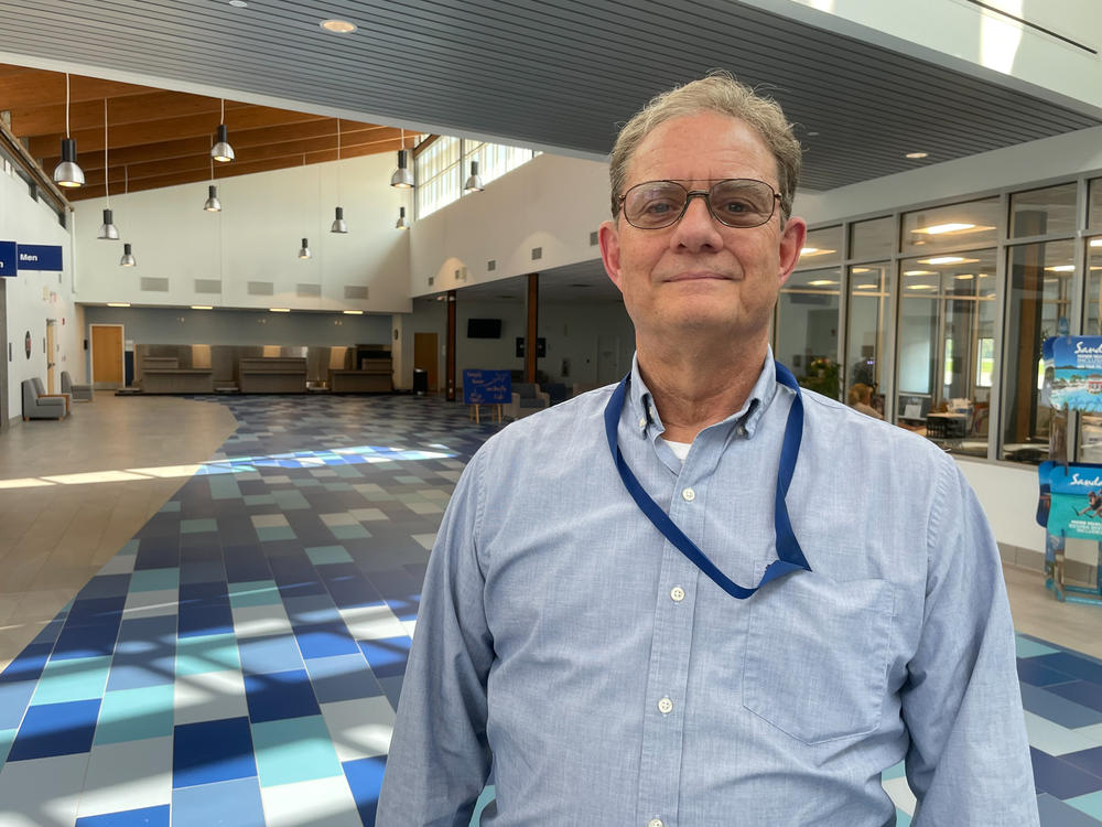 Richard Howell, the executive director at Williamsport Regional Airport, stands in the terminal building.