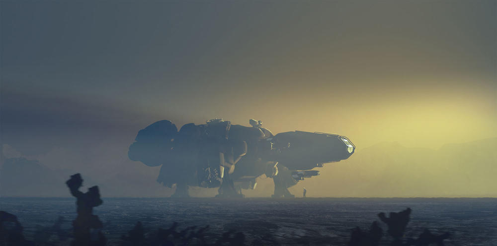 The game blends nostalgia with sci-fi futurism, as shown in this concept art.