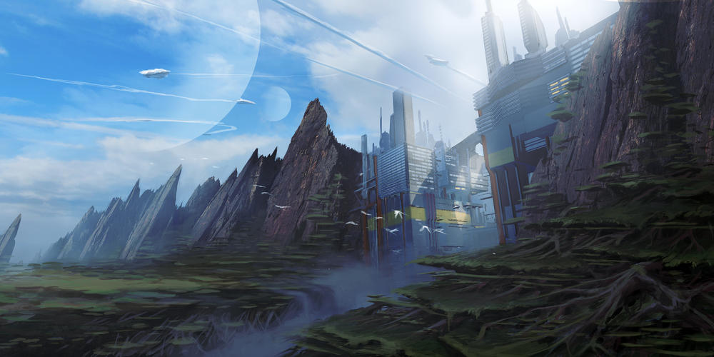Explore New Atlantis, the capital city of the planet Jemison, in Starfield.