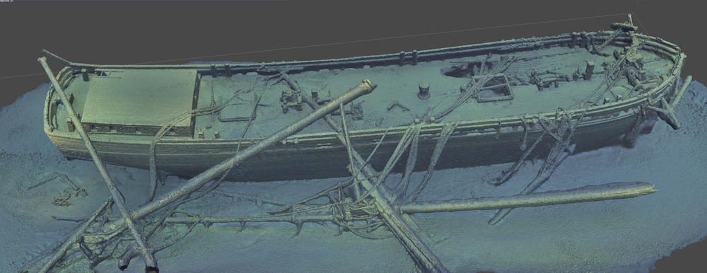 This July 2023 photo provided by the State Historical Society of Wisconsin shows the schooner Trinidad.