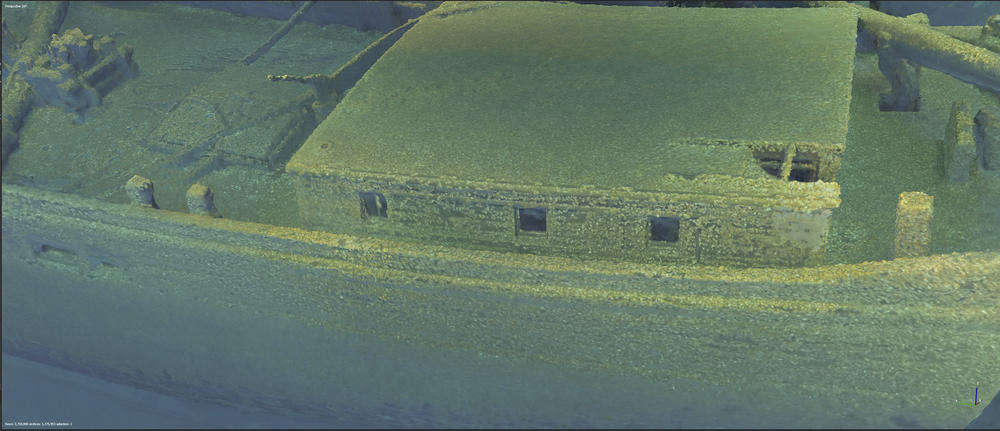 This July 2023 photo provided by the State Historical Society of Wisconsin shows the Trinidad's intact deck house.