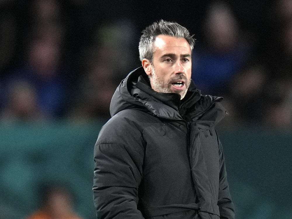 Jorge Vilda stands during the Women's World Cup semifinal soccer match between Sweden and Spain in Auckland, New Zealand, on Aug. 15. Spain's soccer federation announced Vilda's dismissal as coach of the women's national team on Tuesday.