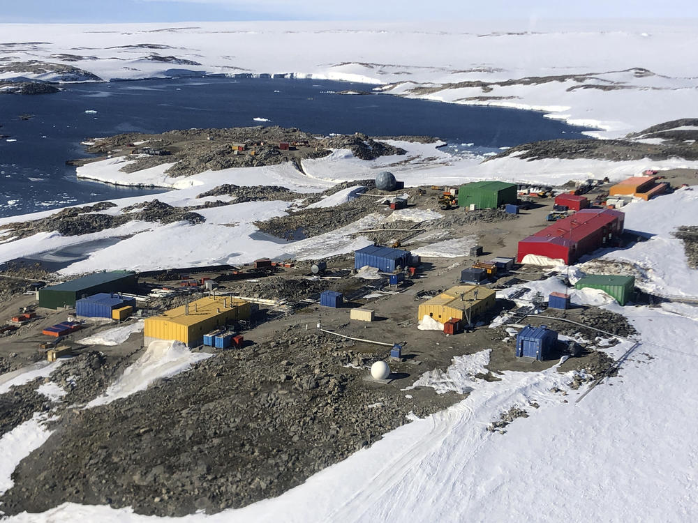 In this undated photo provided by the Australian Antarctic Division, Casey research station is photographed from the air.