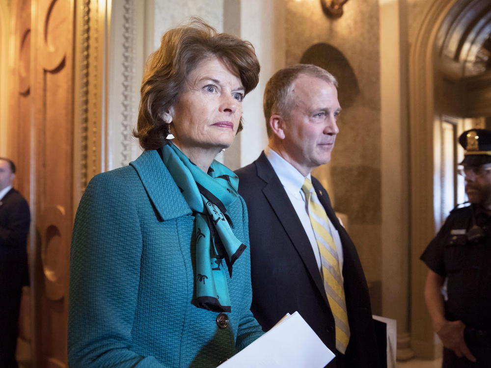 In this file photo, Sen. Lisa Murkowski, R-Alaska, left, and Sen. Dan Sullivan, R-Alaska, leave the chamber after a vote on Capitol Hill in Washington on May 10, 2017.