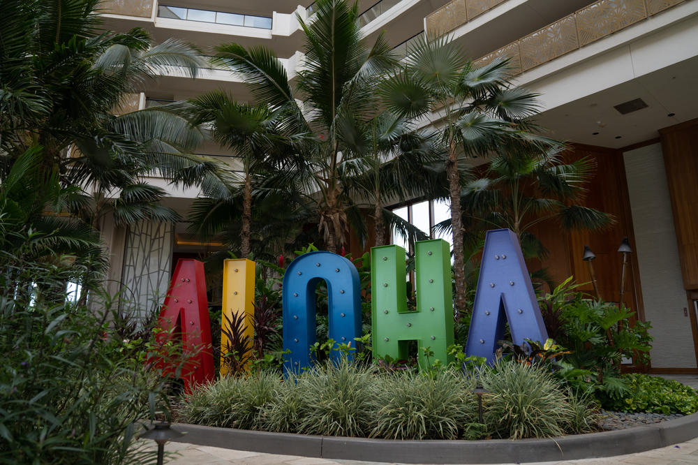 Giant letters spell 