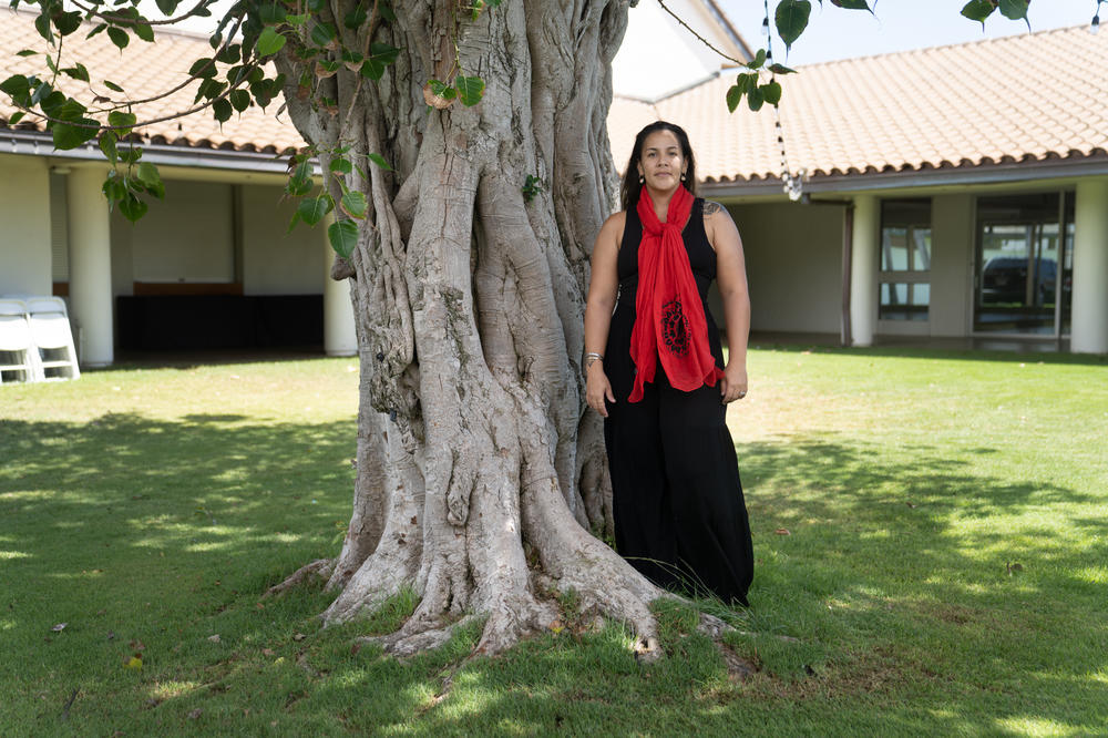 Kaliko Kaauamo is a Hawaiian-language advocate and the lead curriculum designer at the Maui Arts & Cultural Center.
