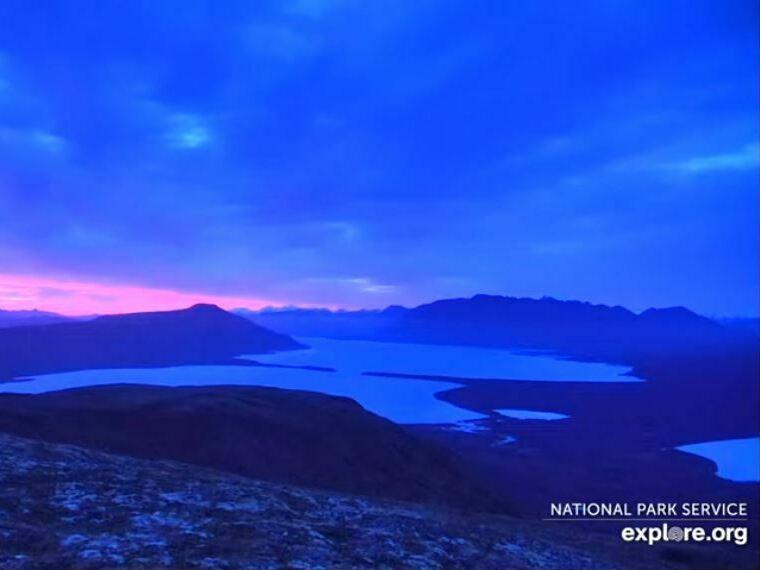 Stunning sunsets, like this one highlighted by Explore.org, are a main reason to tune in to the Dumpling Mountain live camera.