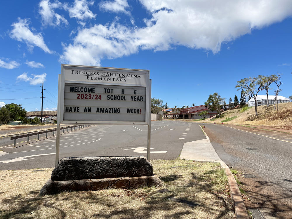 The Princess Nahi'ena'ena Elementary School in Lahaina is closed pending the results of air, water and soil tests.
