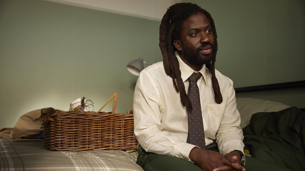 Adjani Salmon as Kwabena in <em>Dreaming Whilst Black</em>.