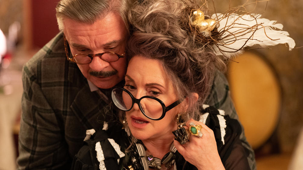 Nathan Lane and Megan Mullally in <em>Dicks: The Musical.</em>