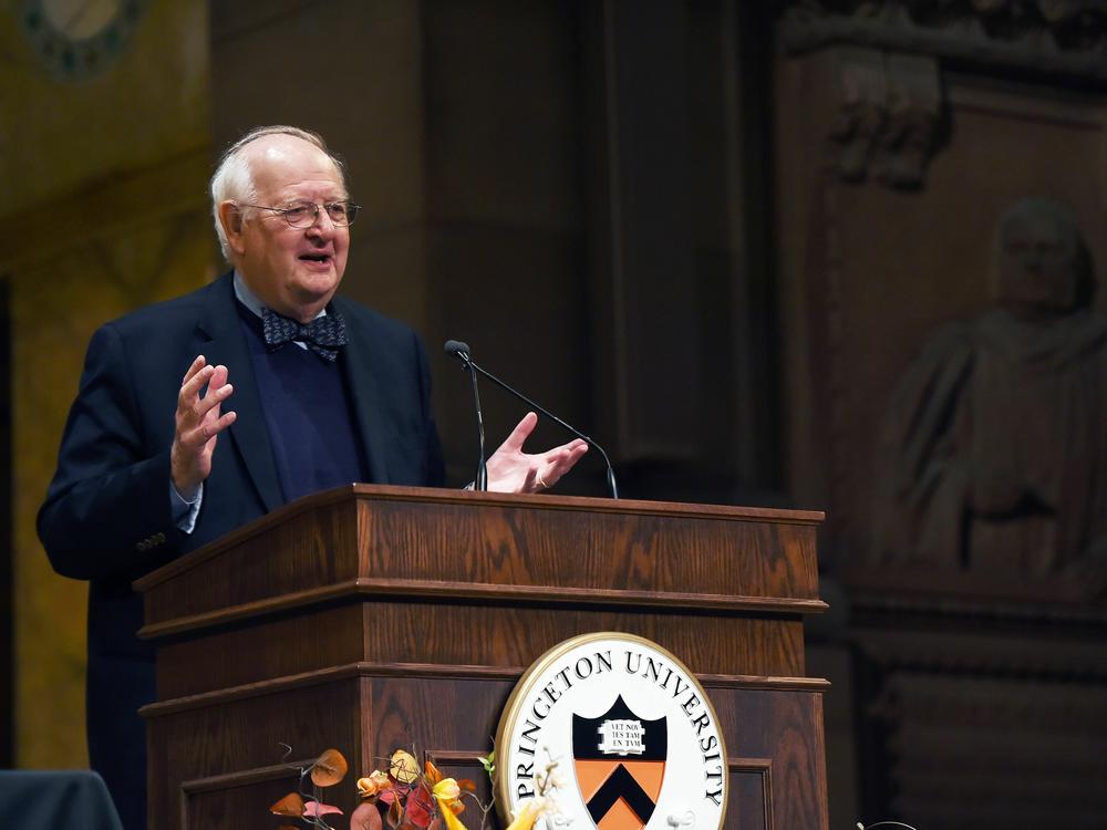 US-British economist Angus Deaton speaks at a press conference after winning the Nobel Prize for Economics at Princeton University in Princeton, New Jersey, on October 12, 2015.