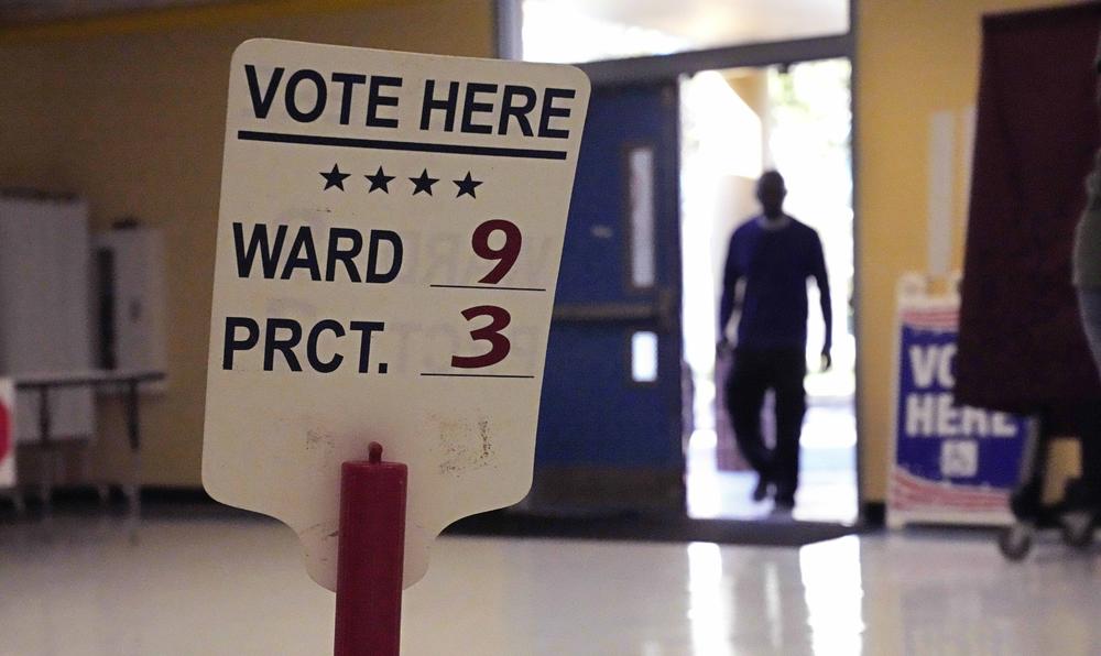 A polling place in New Orleans is seen on Nov. 8, 2022. Louisiana has a unique nonpartisan primary system.