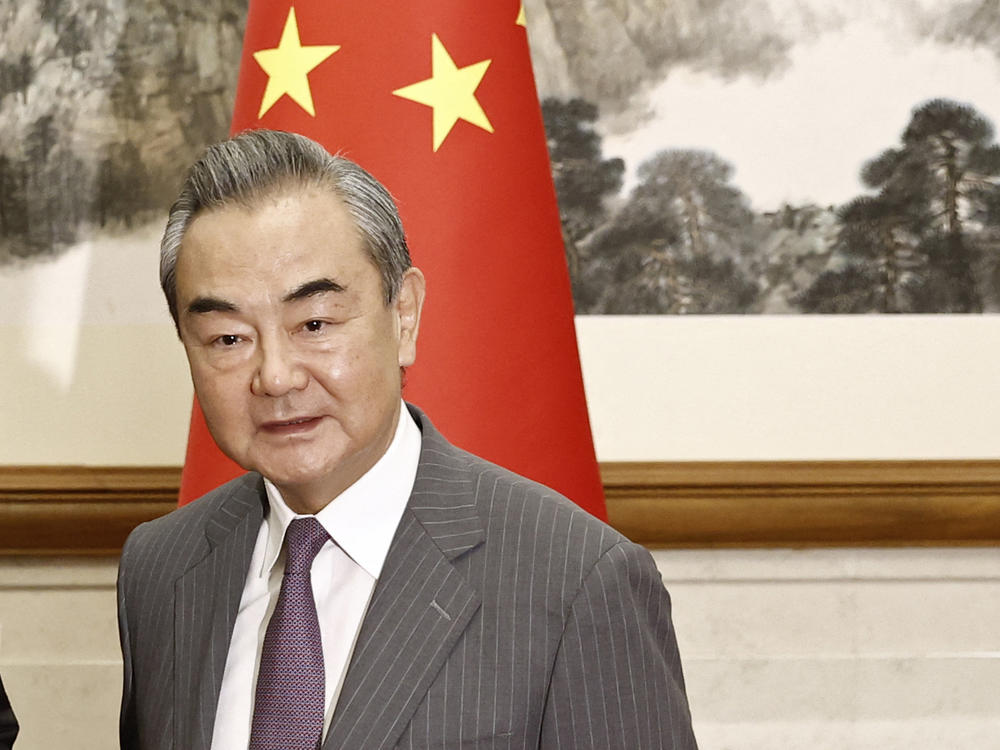 Chinese Foreign Minister Wang Yi before a meeting at the Diaoyutai State Guesthouse in Beijing on Aug. 30.