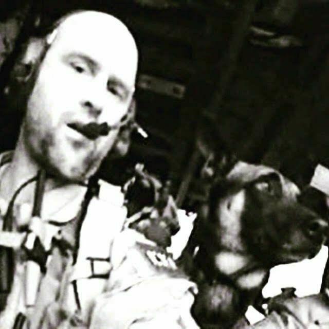 Hatch and his companion, in  Iraq in 2006.