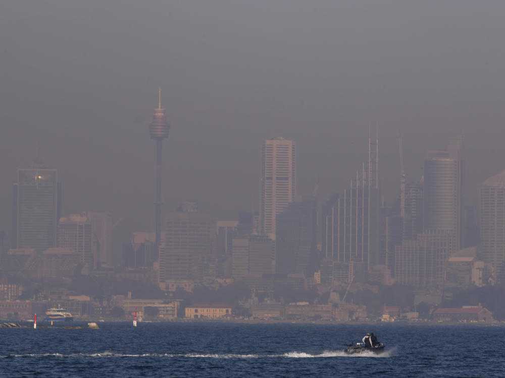 A thick blanket of smoke hangs over parts of the Sydney, Sept. 14, 2023, following New South Wales Rural Fire Service hazard reduction burns in the past week.