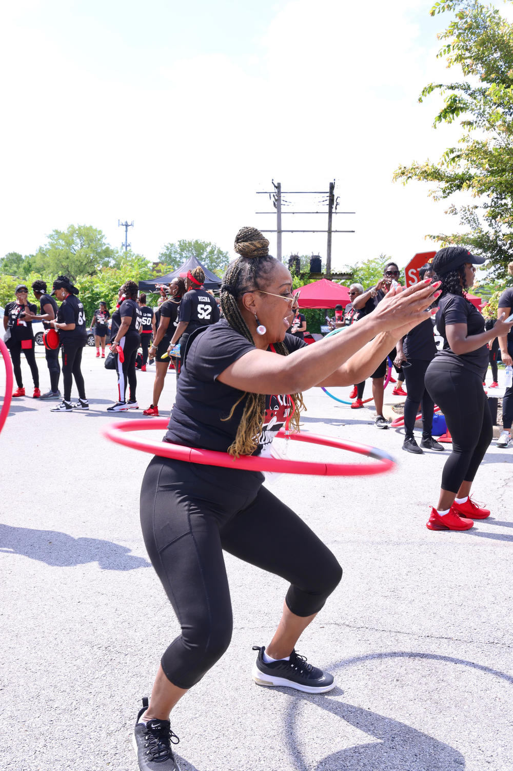 Participants also played other games and hula hooped during the event.