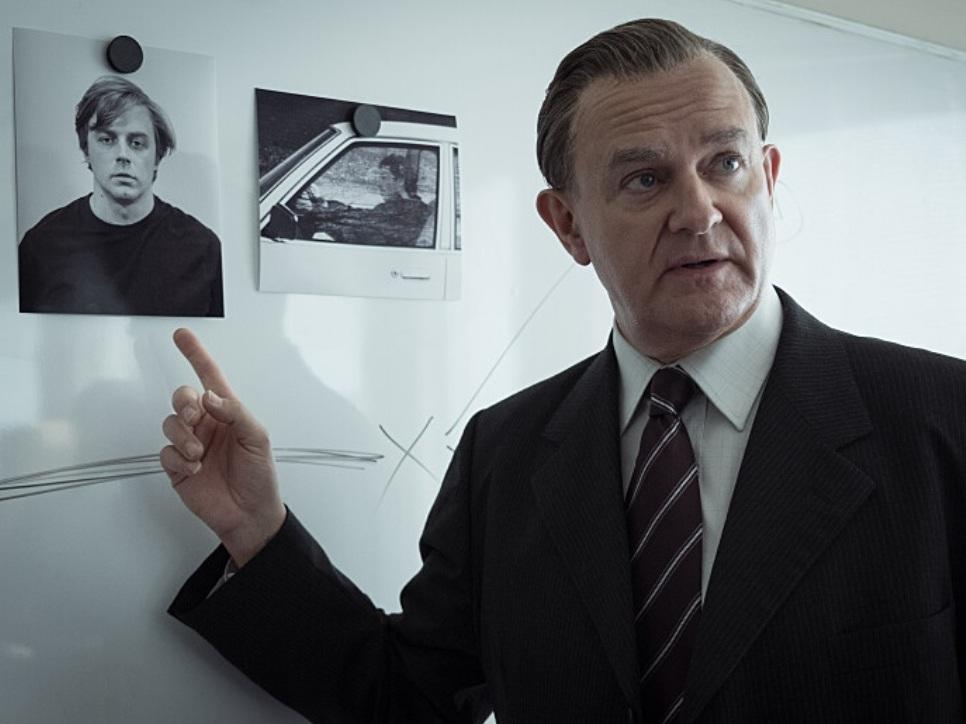 Inspector Brian Boyce (Hugh Bonneville) tracks down the thieves in <em>The Gold</em>.