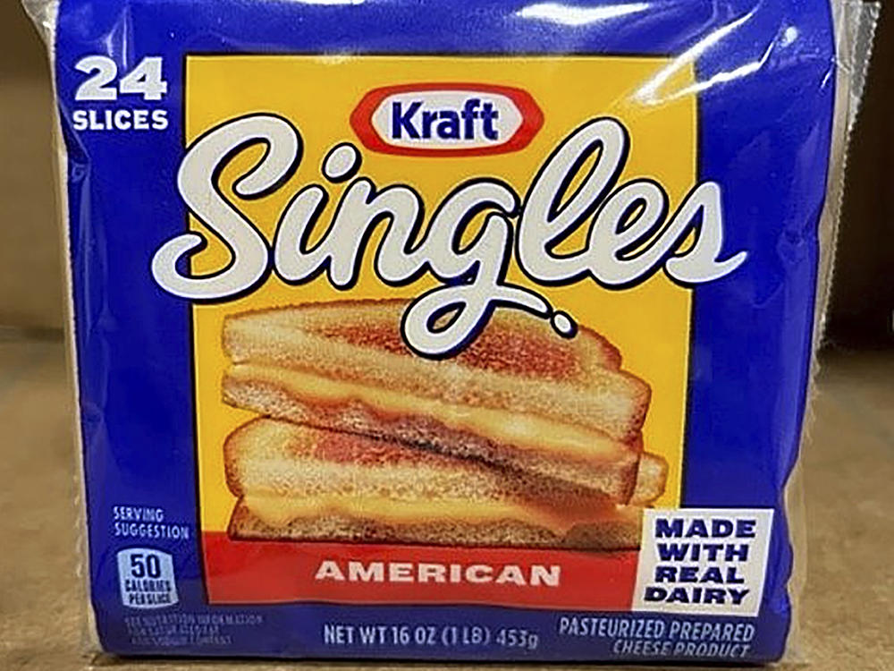 This image provided by Kraft Heinz shows a 24-pack of American cheese slices.