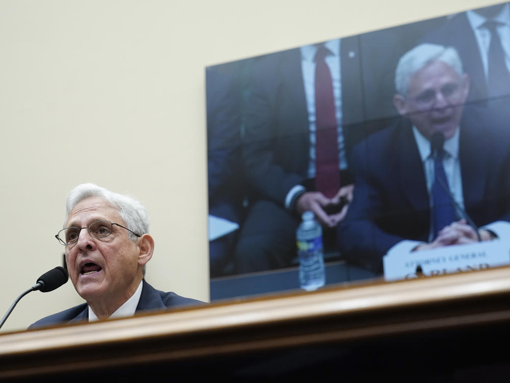 Attorney General Merrick Garland appears before a House Judiciary Committee hearing on Wednesday in Washington, D.C.