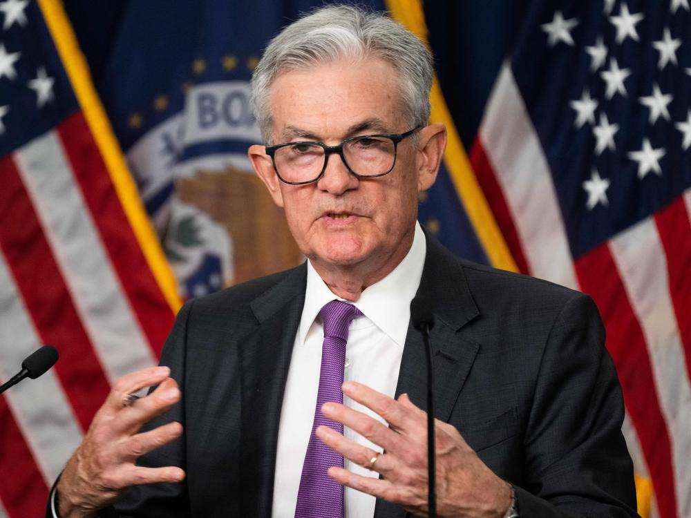 Fed Chair Jerome Powell speaks during a news conference at the Federal Reserve in Washington, D.C., on July 26, 2023.