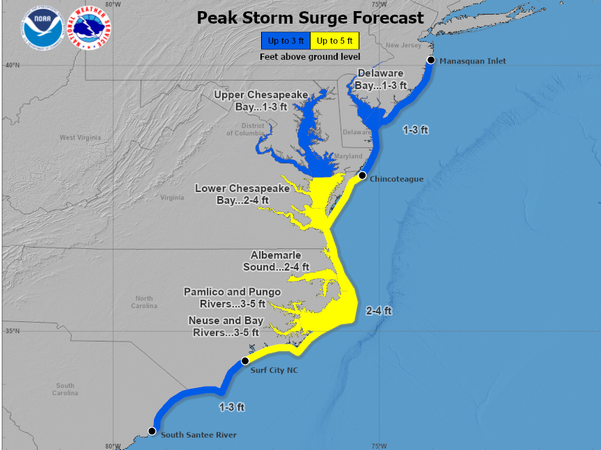 A storm brewing off the southeastern U.S. coast is likely to strengthen over the next day or two as it hits North Carolina, forecasters said, posing flooding and other threats.