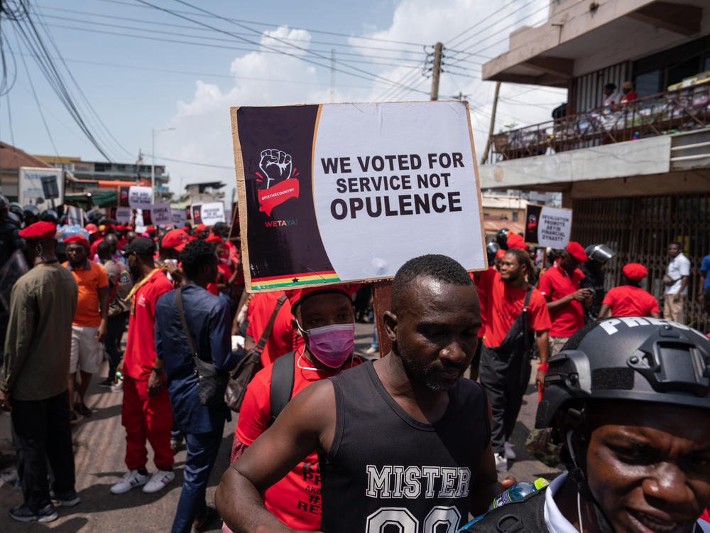 Protests over the cost of living, like this one last November in Accra, have become increasingly frequent in Ghana. Police arrested 49 protesters on Thursday, during fresh demonstrations against the cost of living and the economic crisis gripping the country. Once an African success story, Ghana has become locked in a cycle of economic crisis and IMF bailouts.