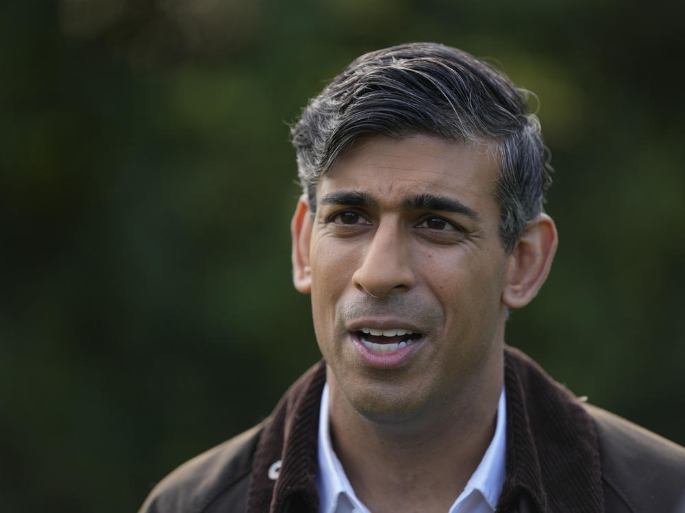 British Prime Minister Rishi Sunak visits Writtle University College, an agricultural college in Writtle, United Kingdom, a day after making his announcement about changes to Britain's climate policies.
