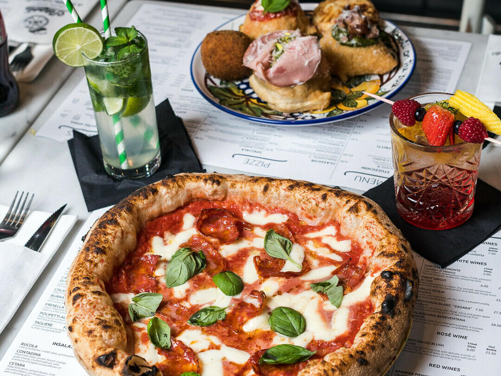 Napoli on the Road serves a menu of seasonally inspired pizzas.