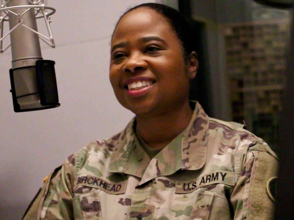 Maj. Gen. Janeen Birckhead serves as Maryland's 31st adjutant general — making her the only Black woman who leads a state military in the U.S. Here, Birckhead sits inside NPR's studios for an interview with NPR's Jonathan Franklin.