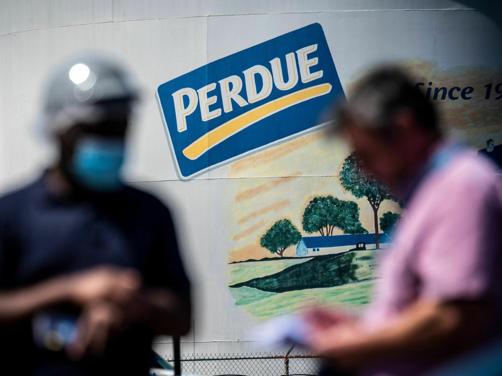 The Perdue Farms chicken and poultry processing factory in Salisbury, Md., pictured on May 2, 2020.