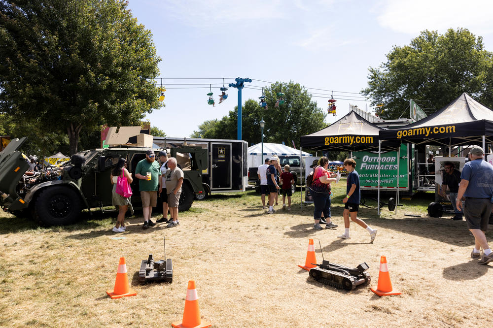 Army recruitment at the Minnesota State Fair in Falcon Heights, Minn., on August 31.