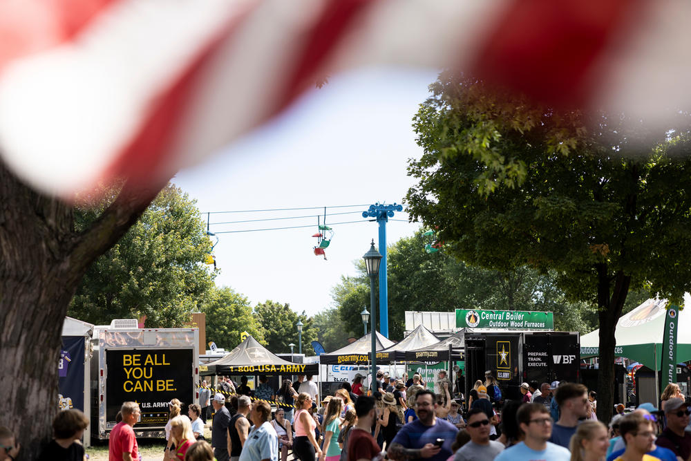 Army recruitment at the Minnesota State Fair in Falcon Heights, Minn., on August 31.