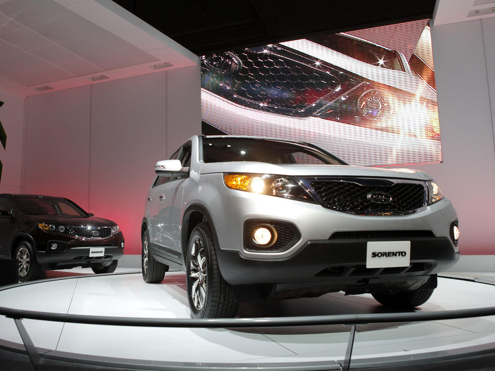 Hyundai and Kia are recalling more than 3 million vehicles due to the risk of fire in the engine compartments. Twenty-three separate models are included in the recall, including the 2011 Kia Sorento, seen above at the Los Angeles Auto Show in 2009.