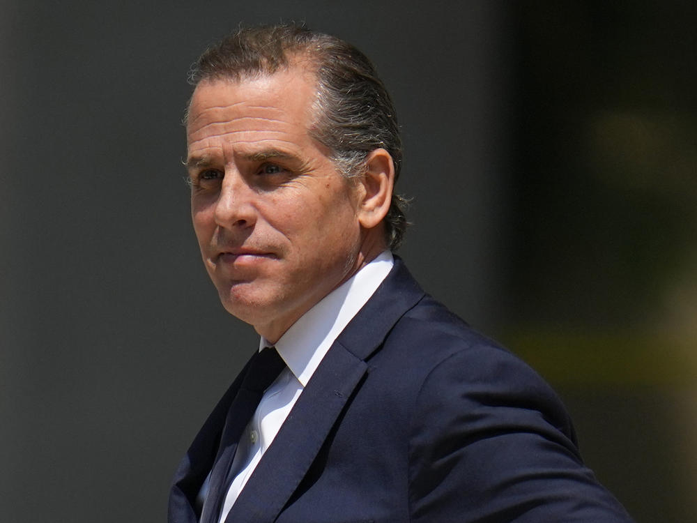 President Biden's son Hunter Biden leaves after a court appearance on July 26 in Wilmington, Del.