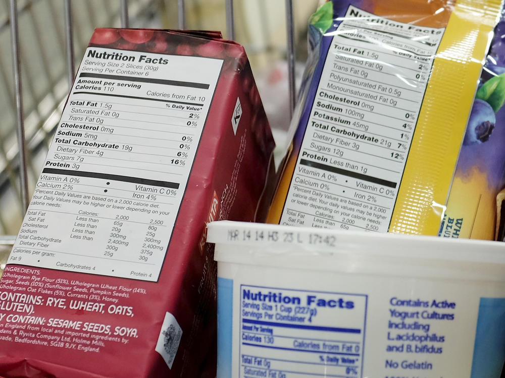 Nutrition labels like these, seen in a store in 2014, have helped consumers better understand the contents of the food they buy.