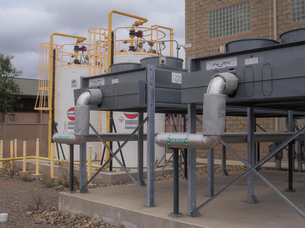 Exterior of MCAS Miramar microgrid rooms in San Diego, California.