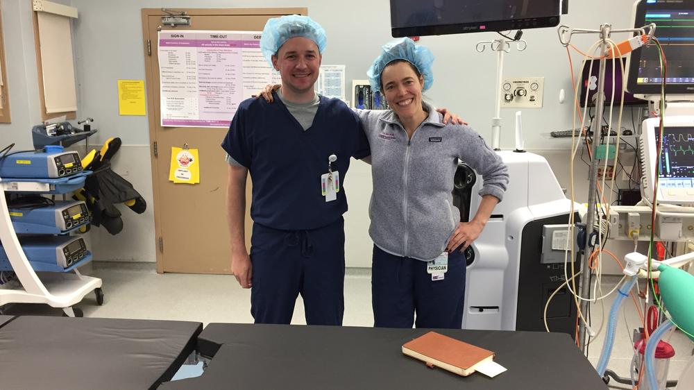 Pete Adams, director of operations and surgical services at Magee Women's Hospital, and Noe Woods, Ob-gyn at Magee Women's Hospital, are both members of Clinicians for Climate Action.